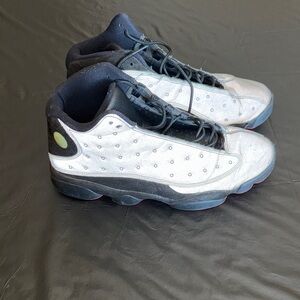 Black and White Jordan 13s